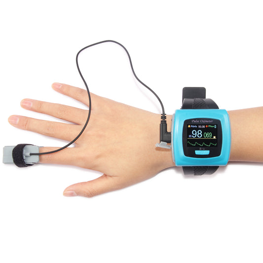 CONTEC Wrist Pulse Oximeter Fingertip SpO2 Probe Sleep