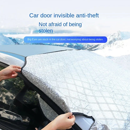 Sunshade Cover Car Windshield Snow Sun Shade Waterproof Protector Automobile Magnetic Cover Car Front Windscreen Cover