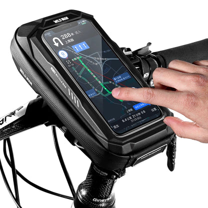 Waterproof Touch Screen Bike Phone Holder 6.7Inch Anti-Fall High Capacity Mobile Phone Case for Iphone 13 12 Pro Max Bicycle Bag