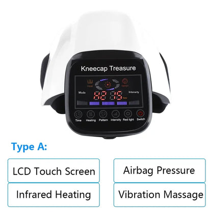Electric Air Pressure Knee Massage Infrared Heating Arthritis Pressotherapy Joint Vibration Pain Relief Thermal Knee Massager
