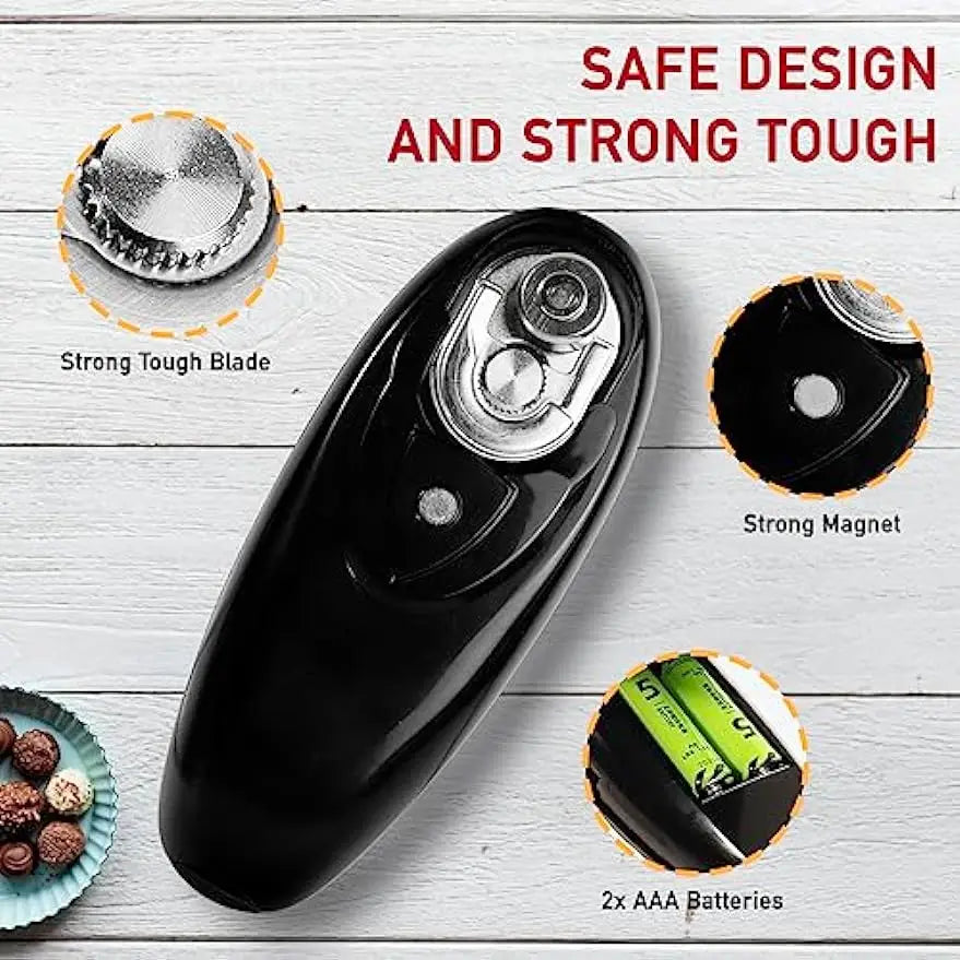 Electric Can Opener Automatic Jar Bottle Can Open Machine One Touch Portable Kitchen Hand Free Opening Opener Tool Gadgets