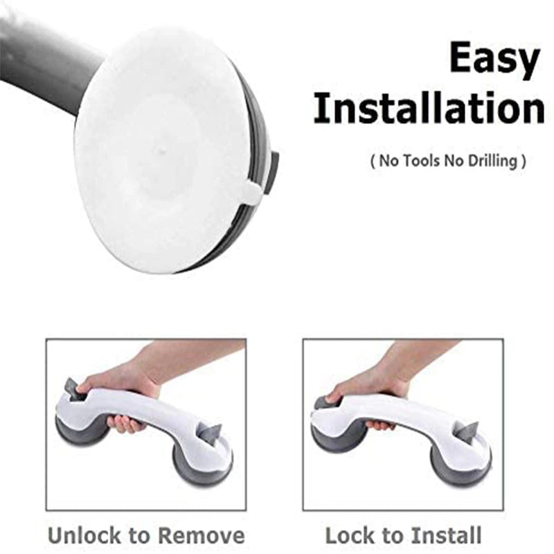 Zhangji Bathroom Safety Helping Handle anti Slip Support Toilet Safe Grab Bar Handle Vacuum Sucker Suction Cup Elderly Handrail